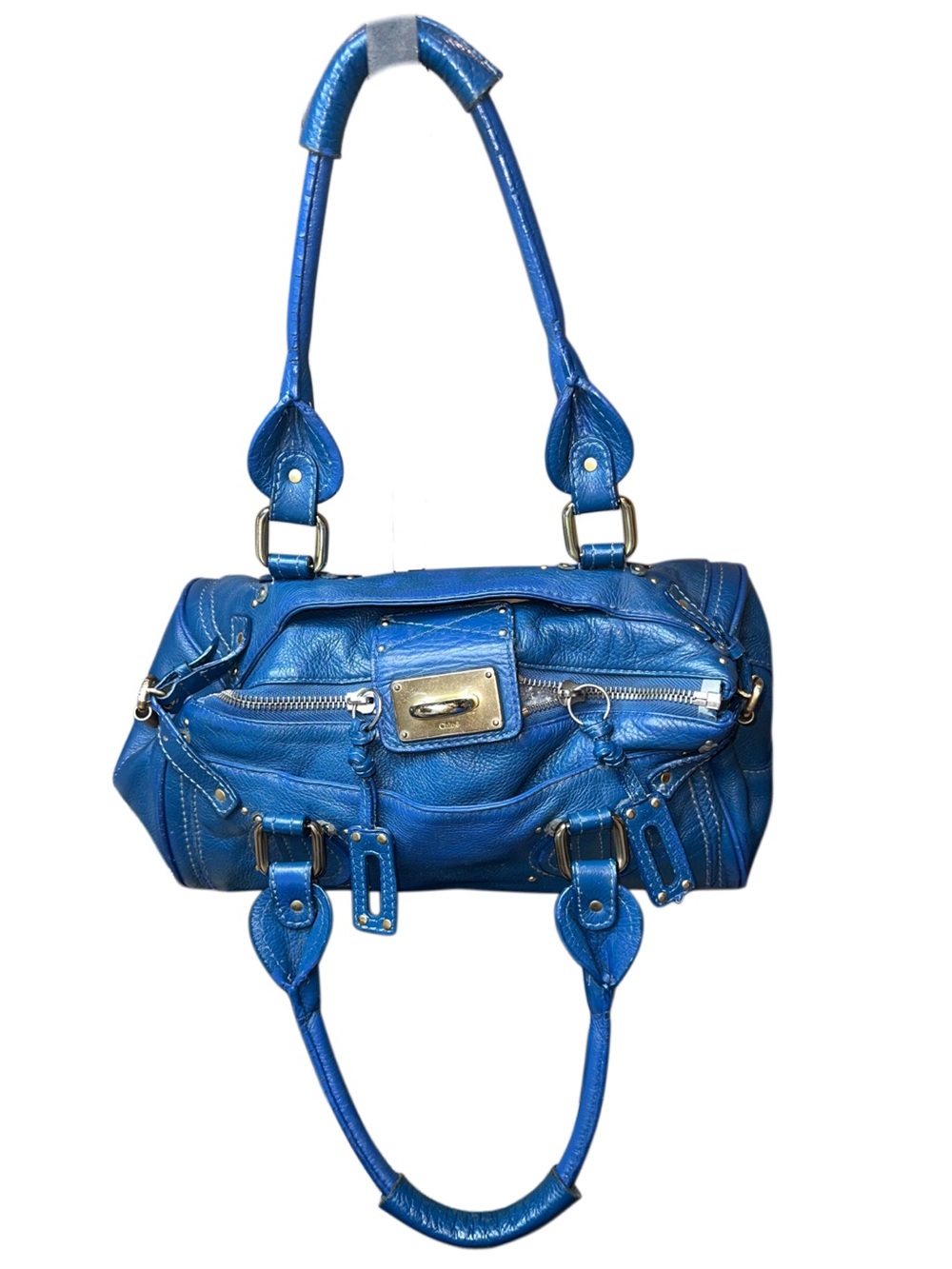 CHLOE PADDINGTON Blue Leather Bag - Lock and Key - Picture 6 of 17